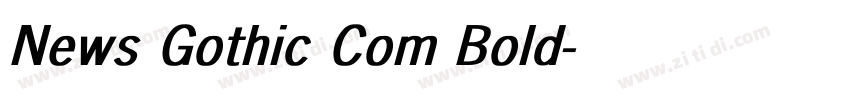 News Gothic Com Bold字体转换